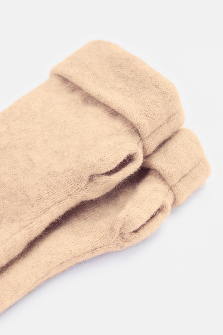 Cashmere Fingerless Gloves, Alternate, color, Light Beige