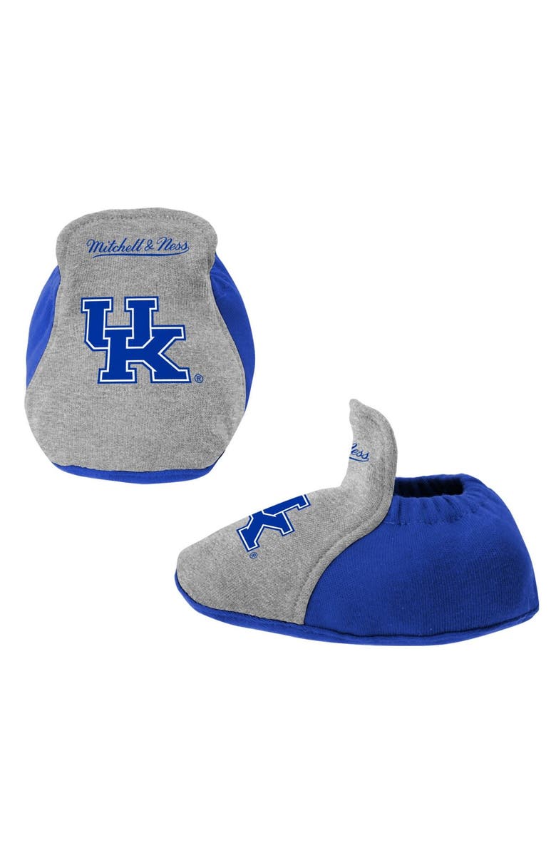 Mitchell & Ness Infant Mitchell & Ness Royal/Heather Gray Kentucky Wildcats 3-Pack Bodysuit, Bib and Bootie Set, Alternate, color, Royal