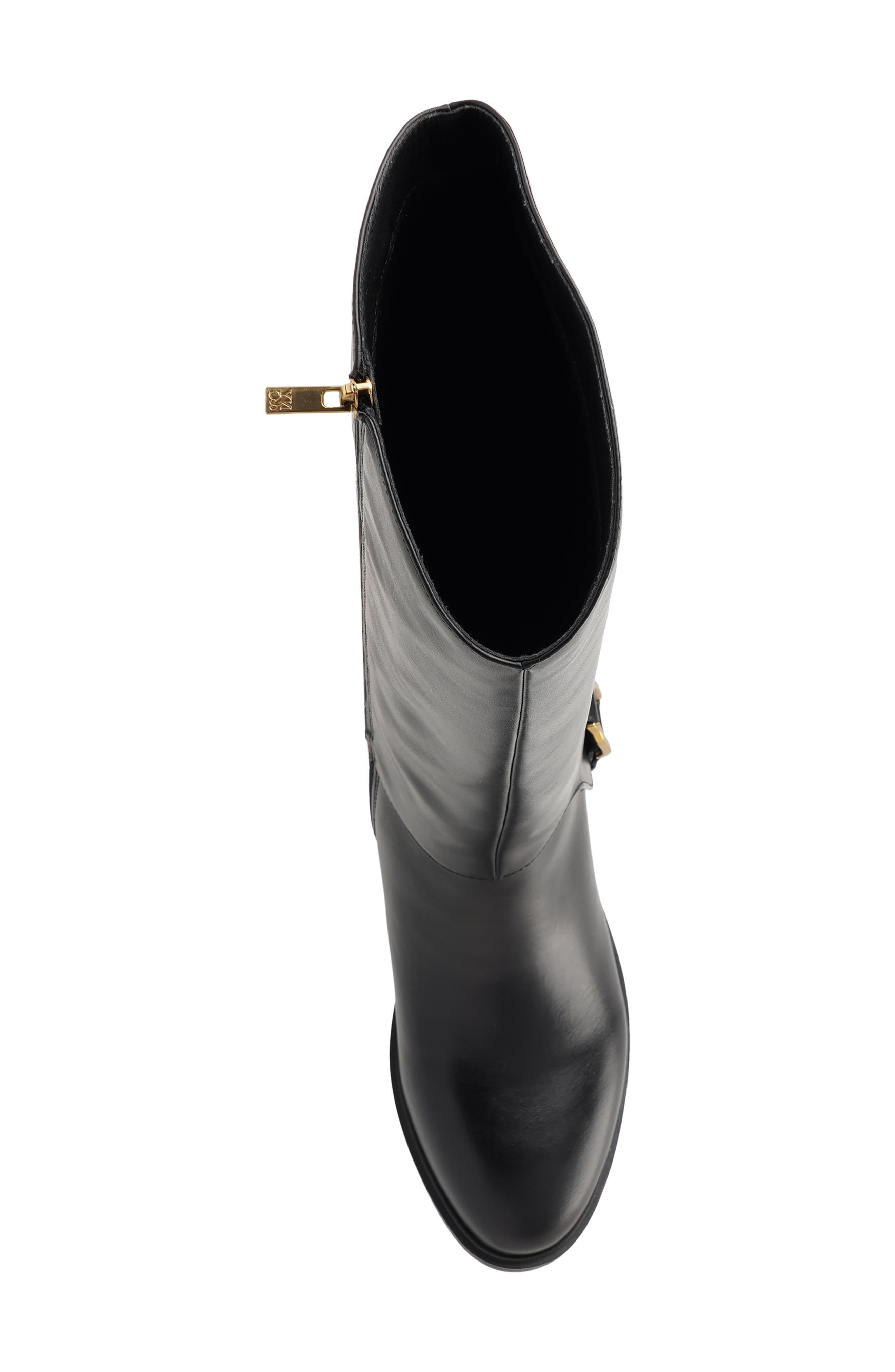 Yuki Faux Leather Knee High Boot, Alternate, color, BLACK