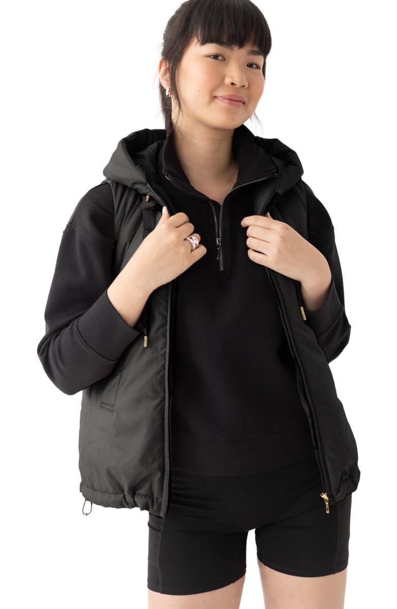 Honors The Hooded Vest, Alternate, color, Black