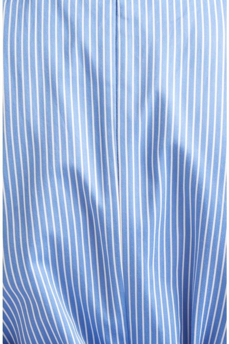 Penny Stripe Draped Silk Dress, Alternate, color, 374484 AZURE STRIPE