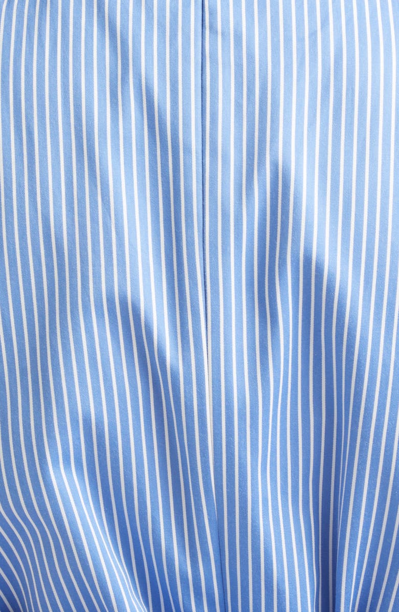 Altuzarra Penny Stripe Draped Silk Dress, Alternate, color, 374484 Azure Stripe