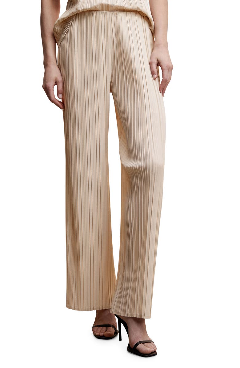 MANGO Pleated Wide Leg Pants, Main, color, 