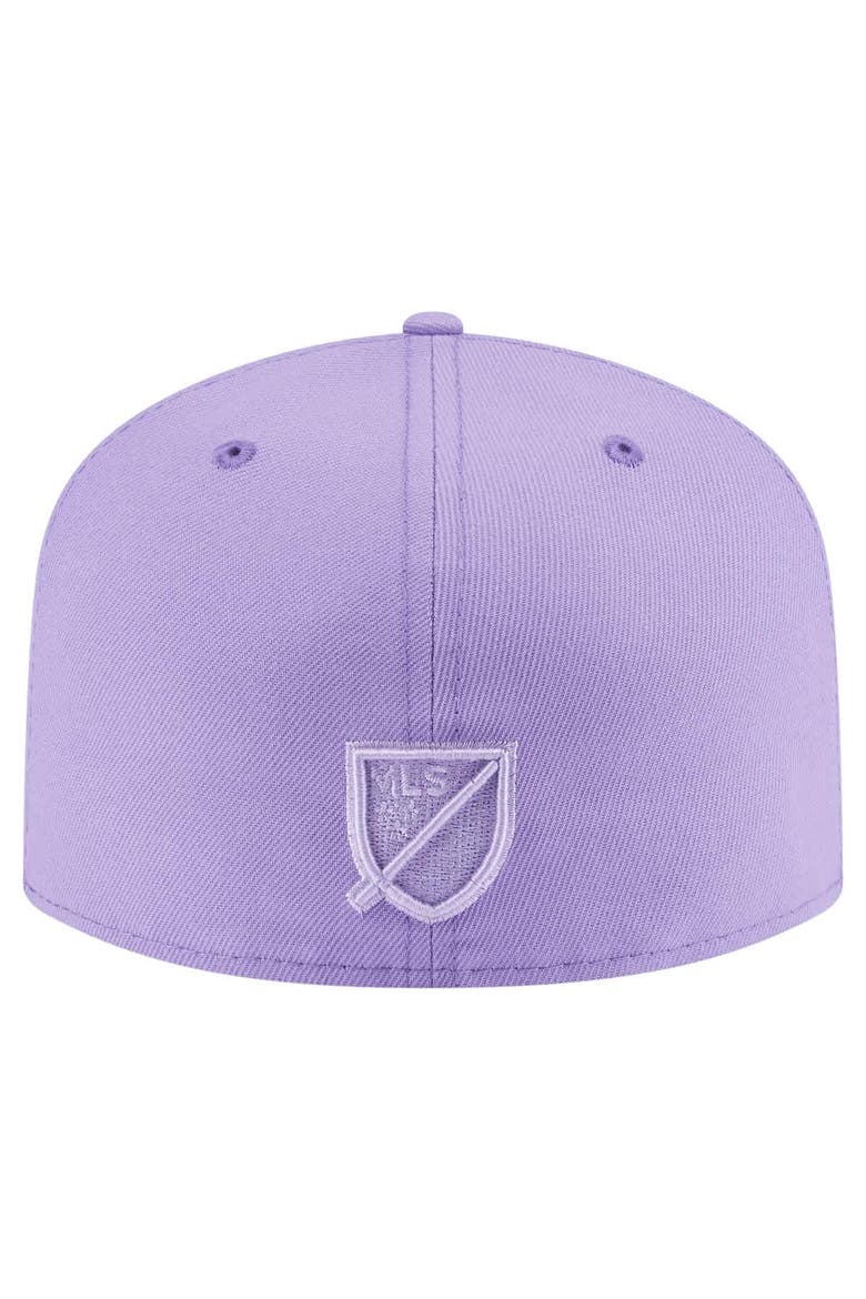 Men's New Era Purple Orlando City SC Color Pack A-Frame 59FIFTY Fitted Hat, Alternate, color, Purple