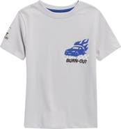DENIM AND FLOWER Kids' Burn-Out Car Graphic T-Shirt