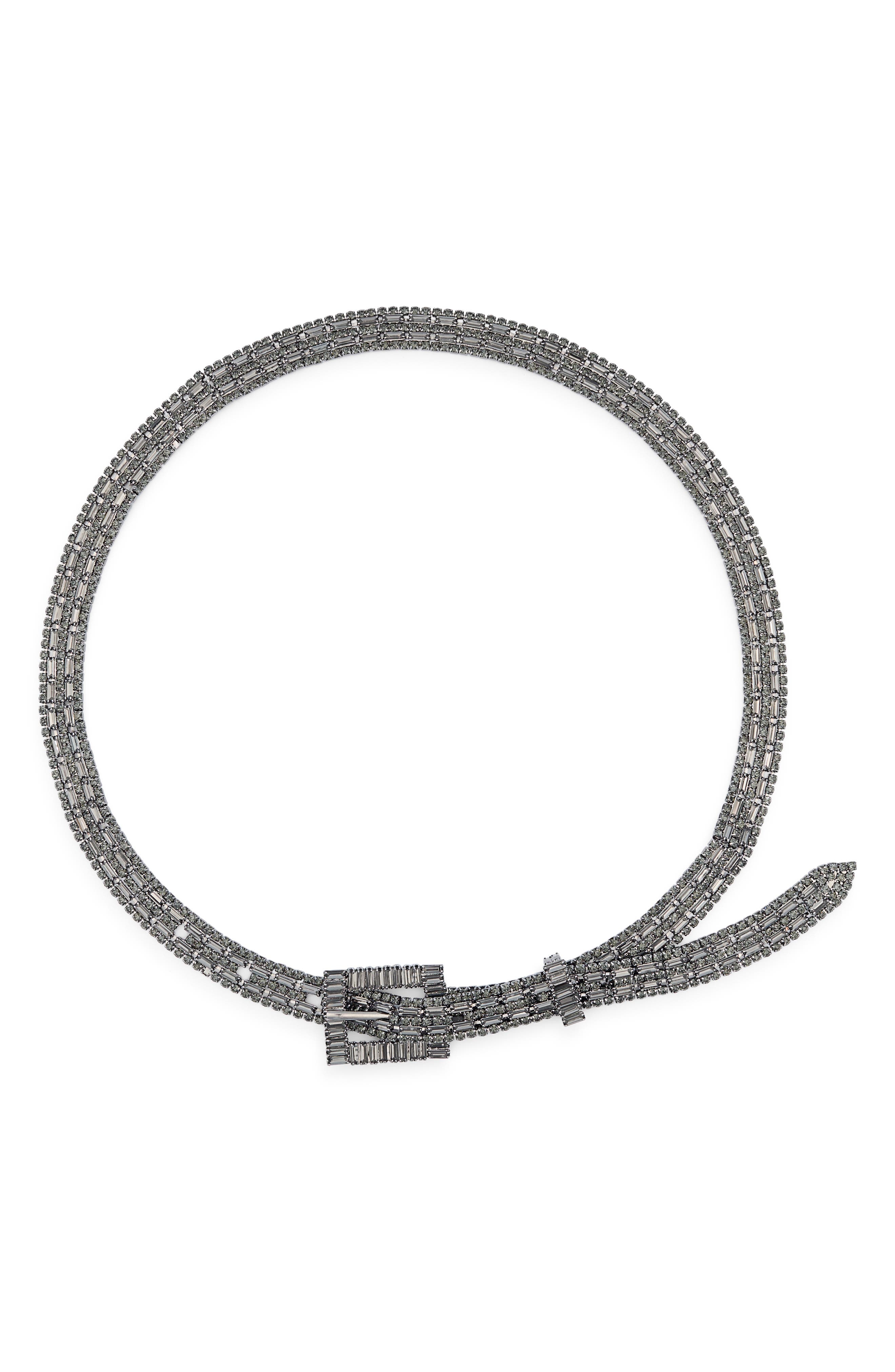 Vince Camuto Crystal Mesh Chain Belt