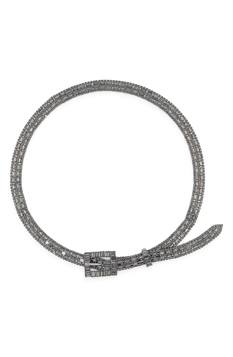 Vince Camuto Crystal Mesh Chain Belt, Main, color, Smoke
