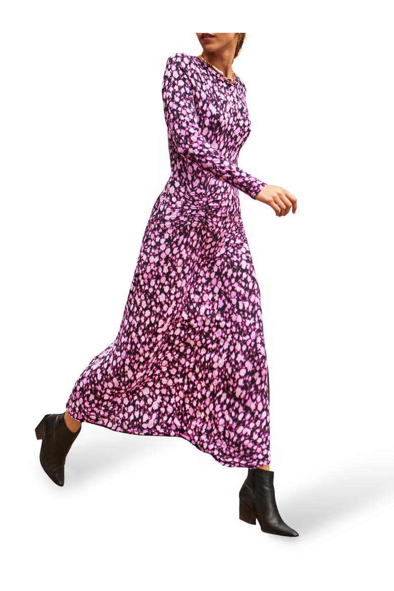 Leopard Print Waist Detail Dress, Alternate, color, Pink