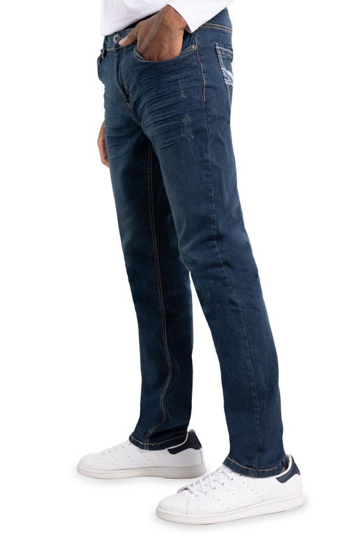 X-ray Xray Saddle Stitch Modern Fit Denim Jeans In Tint Blue