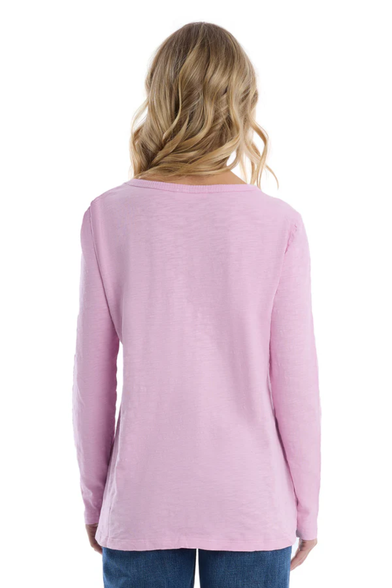 Wide Neck Long Sleeve Tee, Alternate, color, Mauve Mist