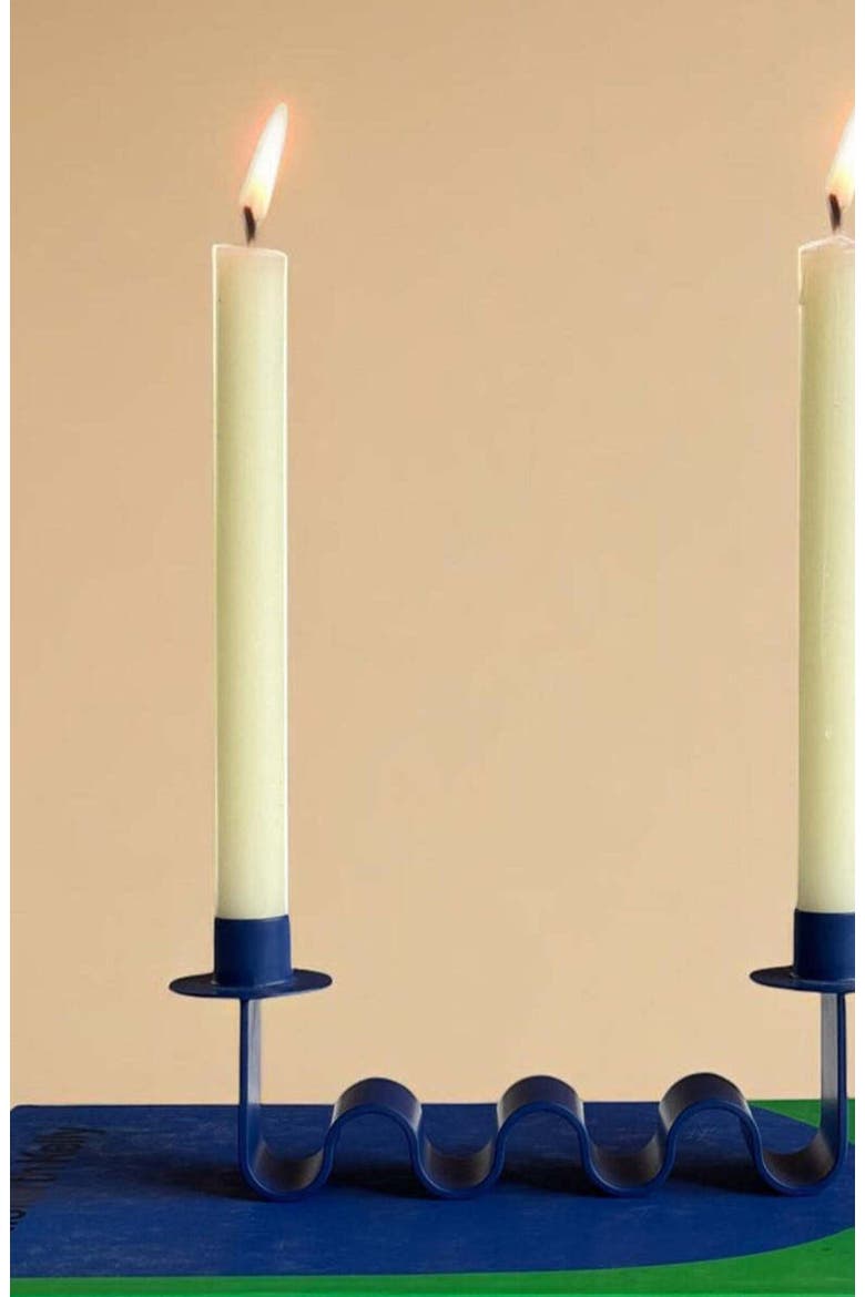 Helen Candle Holder, Alternate, color, Electric Blue