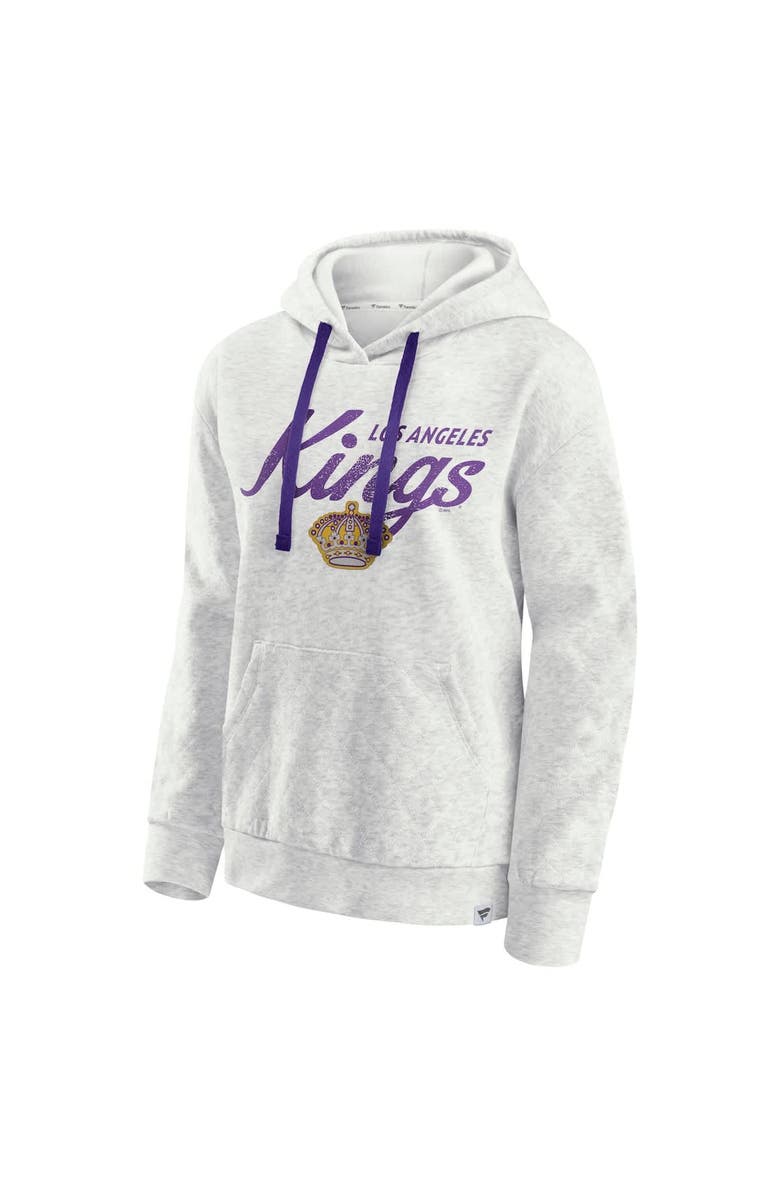 FANATICS Women's Fanatics Oatmeal Los Angeles Kings True Classics Quilted Pullover Hoodie, Alternate, color,