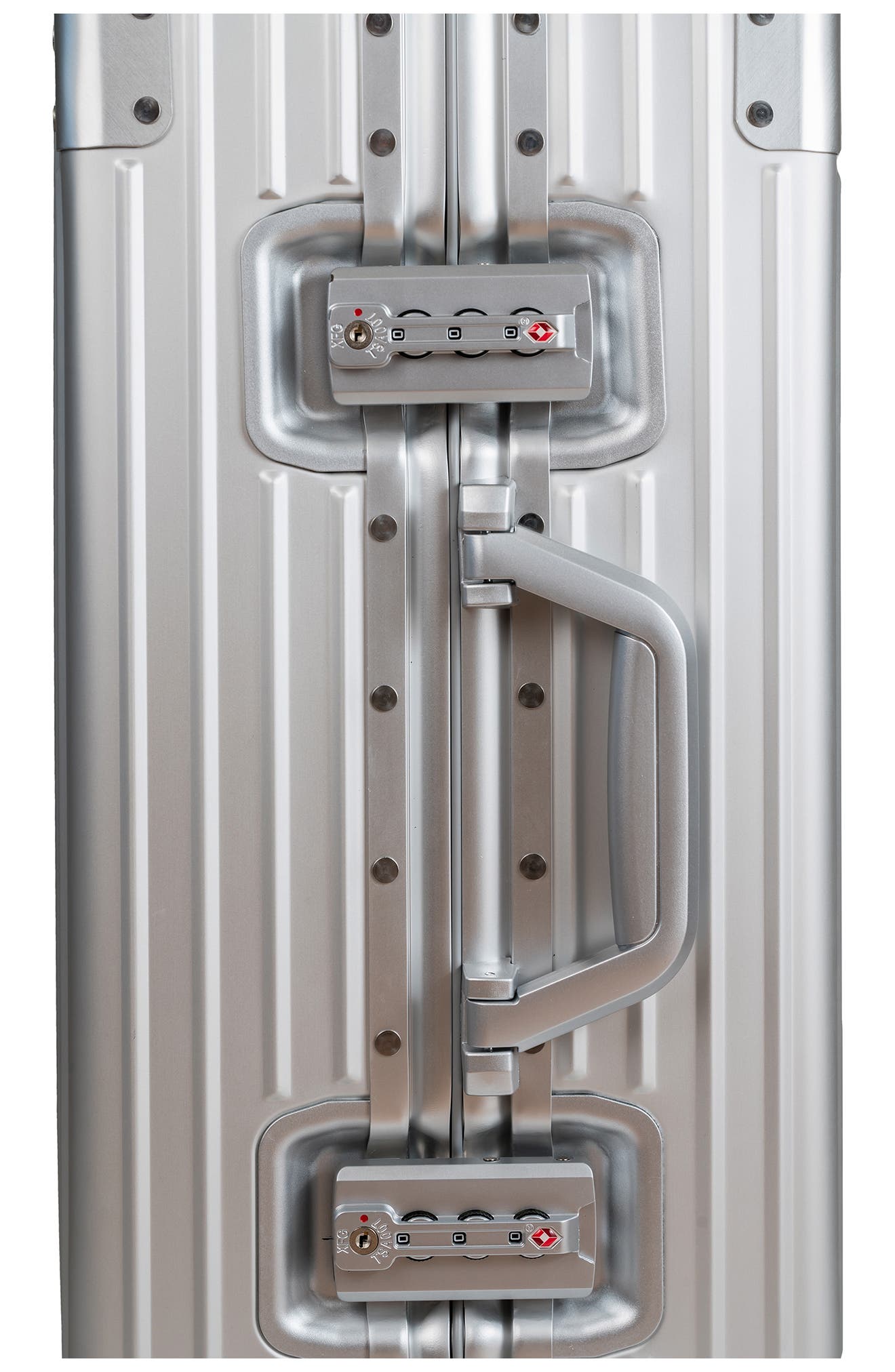 CHAMPS Aluminum Hardside Spinner Suitcase Carry-On, Alternate, color, Silver