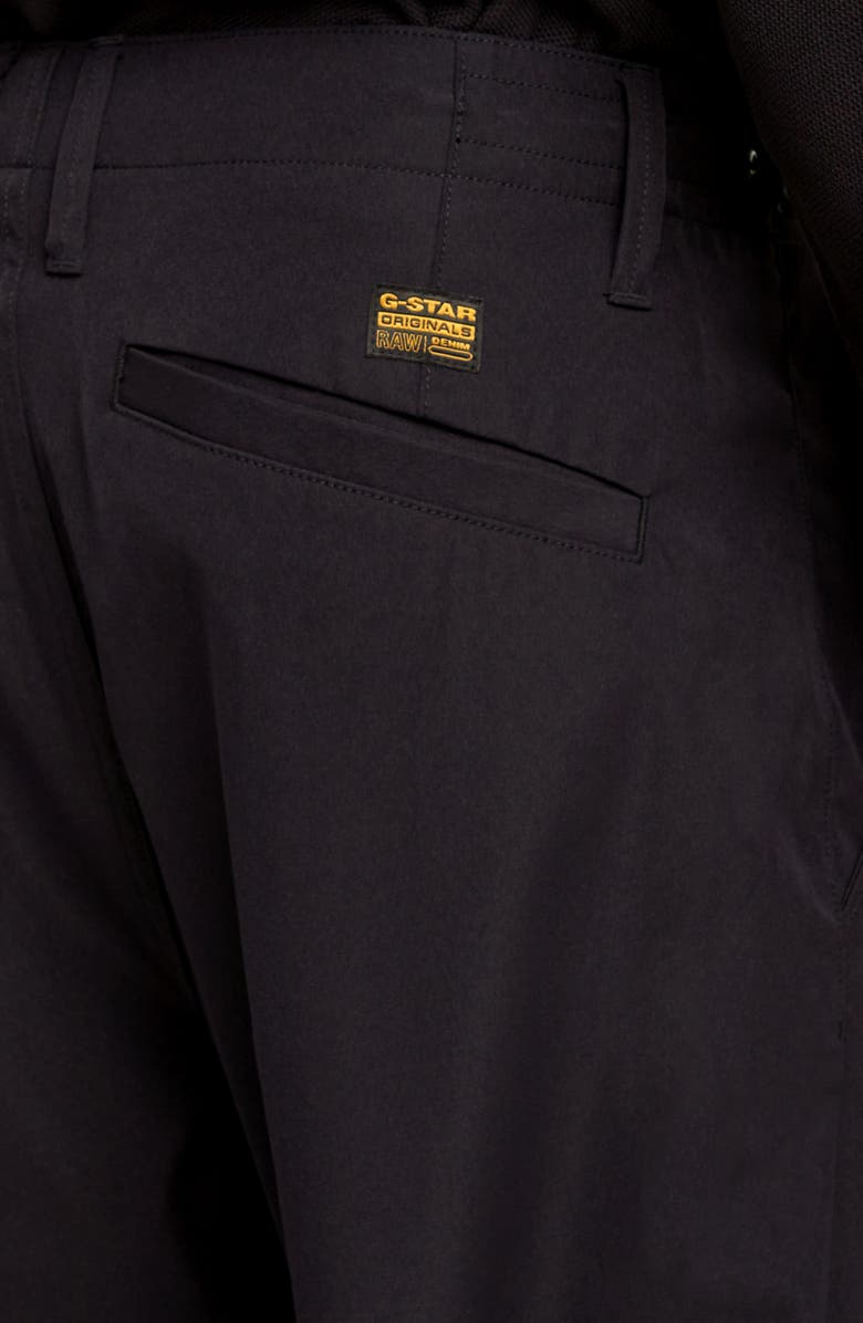 G-STAR Relaxed Pleated Tech Chinos, Alternate, color, Dark Black