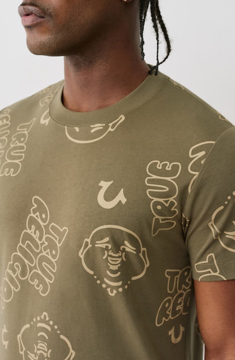 True Religion Bubble Print Graphic T-Shirt, Alternate, color, Kalamata
