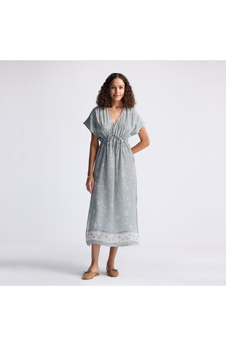 Reistor Deep V-neck Gathered Dress, Main, color, Serene Symphony