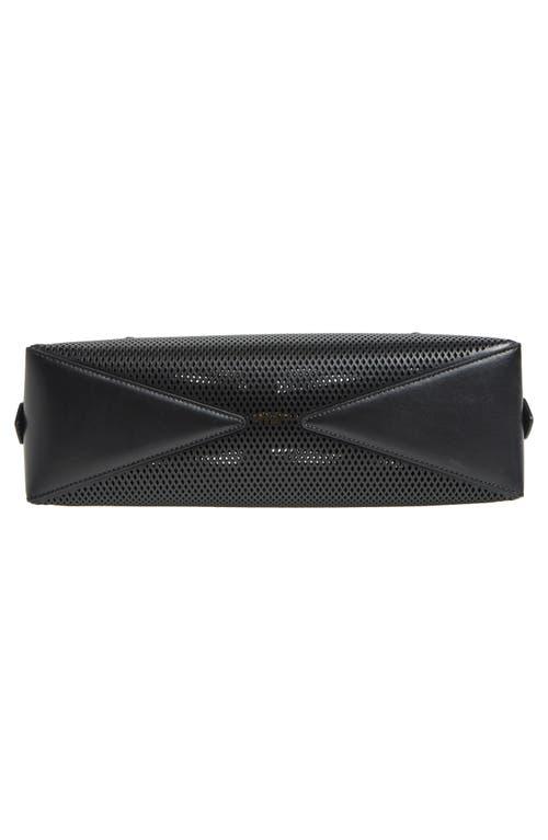 Alaïa Le Teckel Medium Shoulder Bag In Fishnet Leather In Noir