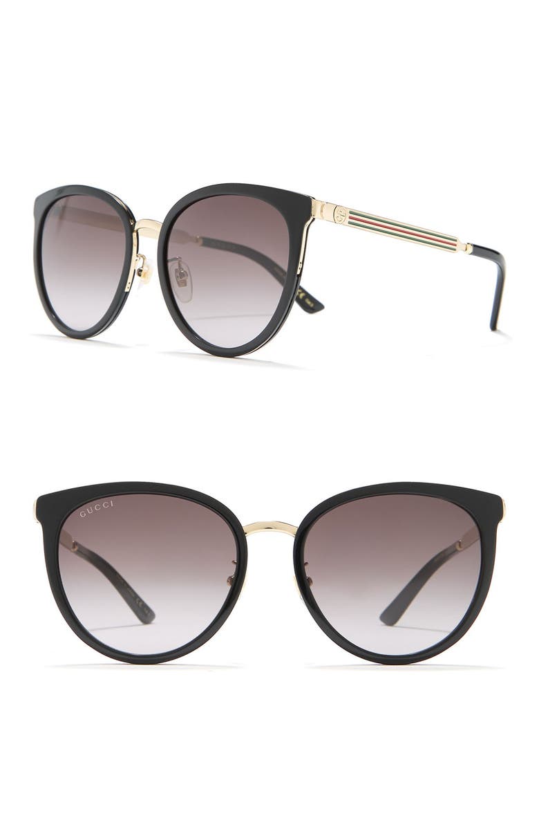 Gucci 56mm Round Sunglasses, Main, color,