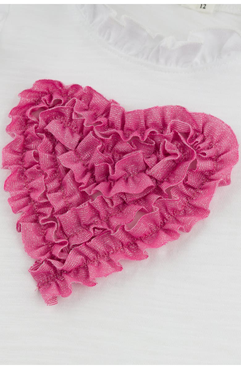 oh baby! Ruffle Heart Bright Pink Sparkle Rebekah Ruffle Tank, Alternate, color, Oyster