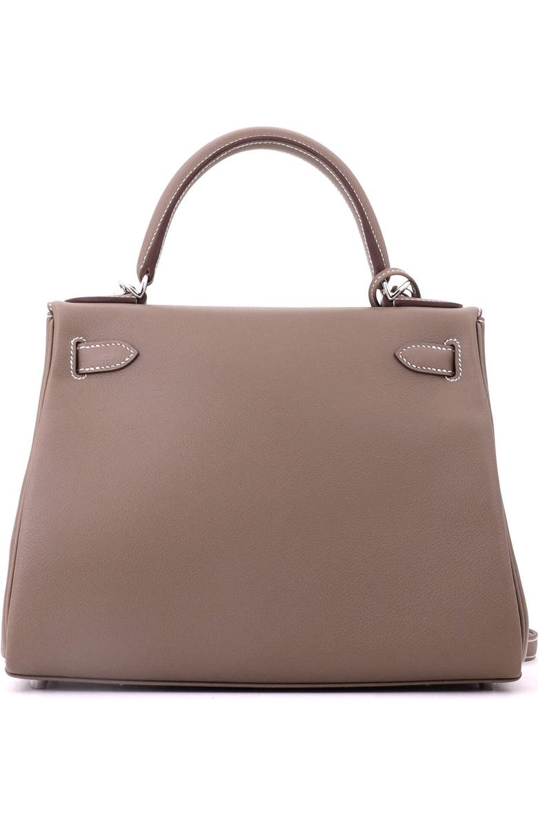 Pre-Owned Hermes Kelly Handbag Grey Evercolor with Palladium Hardware 28, Alternate, color, Etoupe