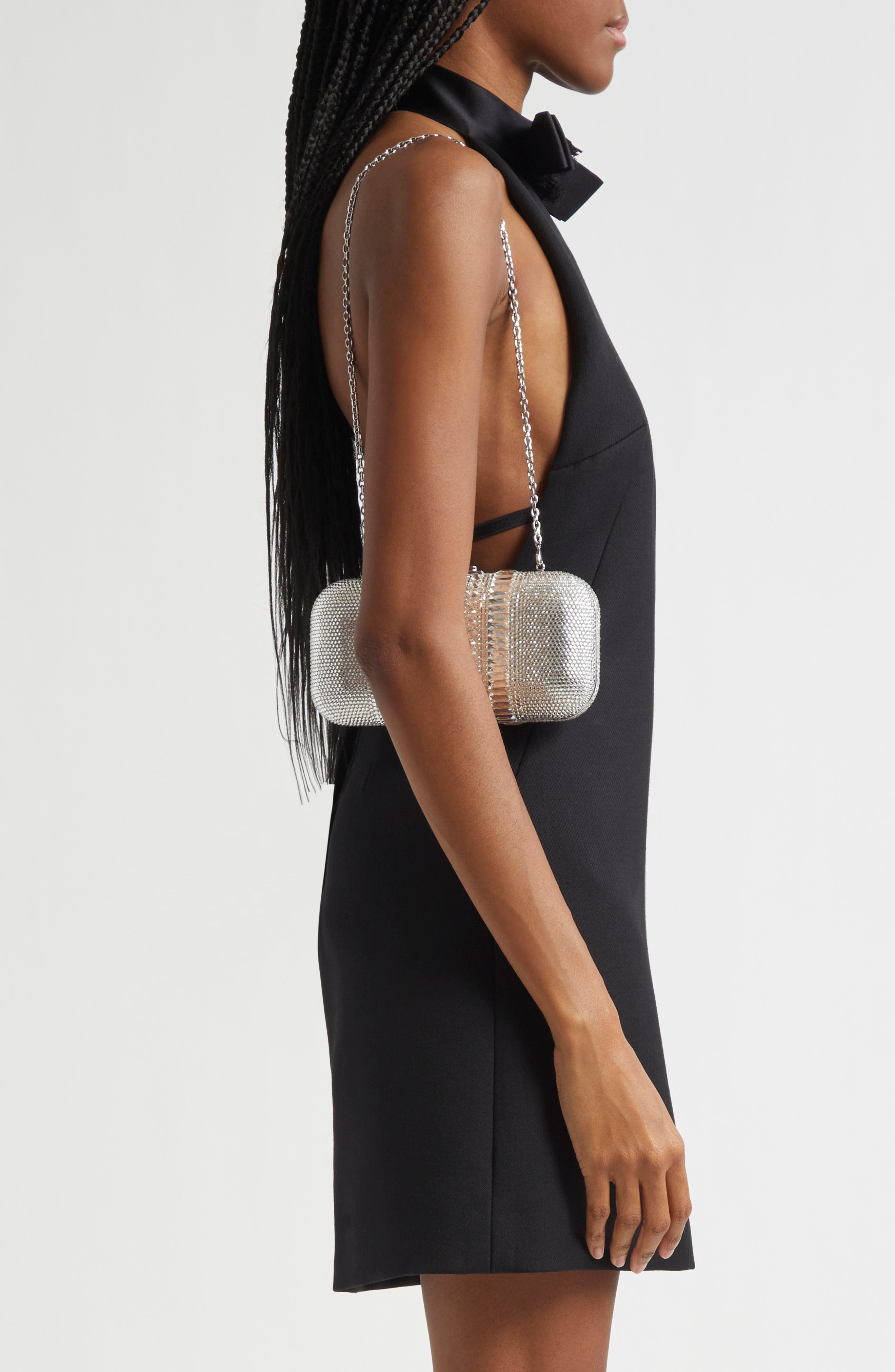 Judith Leiber Long Slide Crystal Minaudière, Alternate, color, 