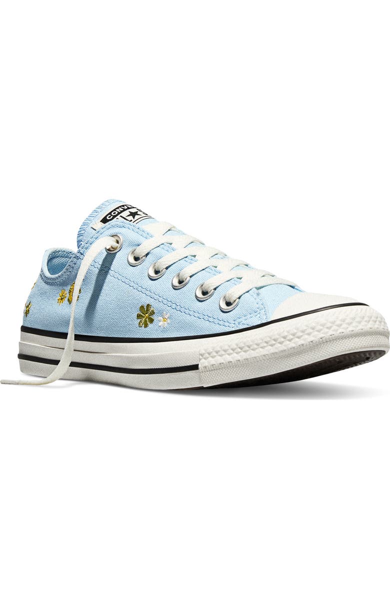 Converse Gender Inclusive Chuck Taylor All Star Floral Embroidered Canvas Low Top Sneaker, Main, color, Clear Skies/ Bright Outlook