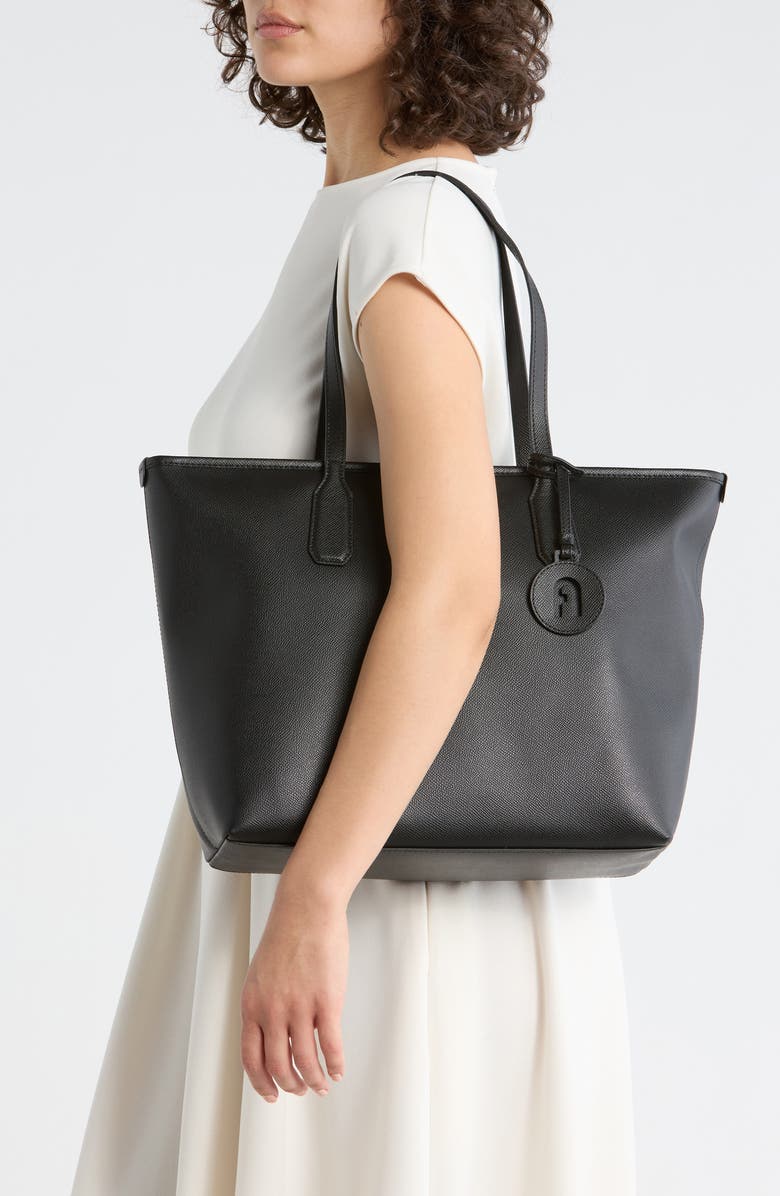 Furla Classic Zip Top Tote Bag, Alternate, color, Nero