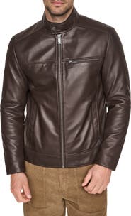 Andrew Marc Leather Racer Jacket