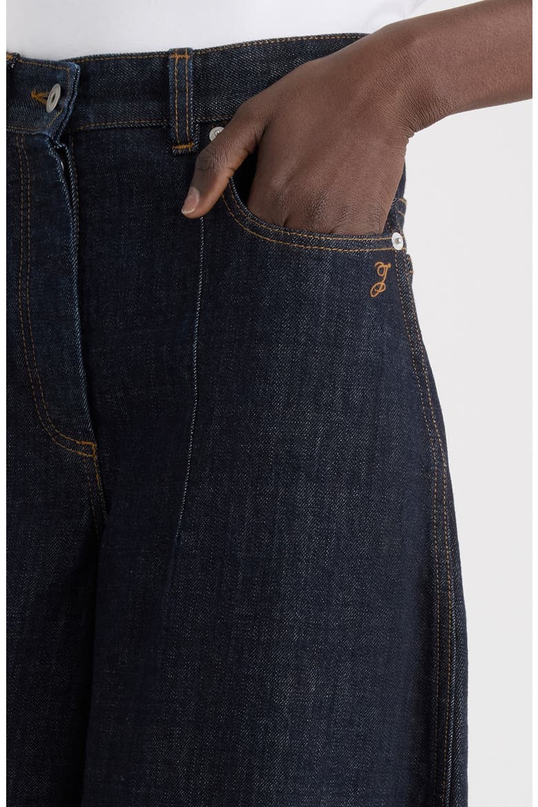 Le de-Nîmes Ovalo Wide Leg Jeans, Alternate, color, DARK NAVY