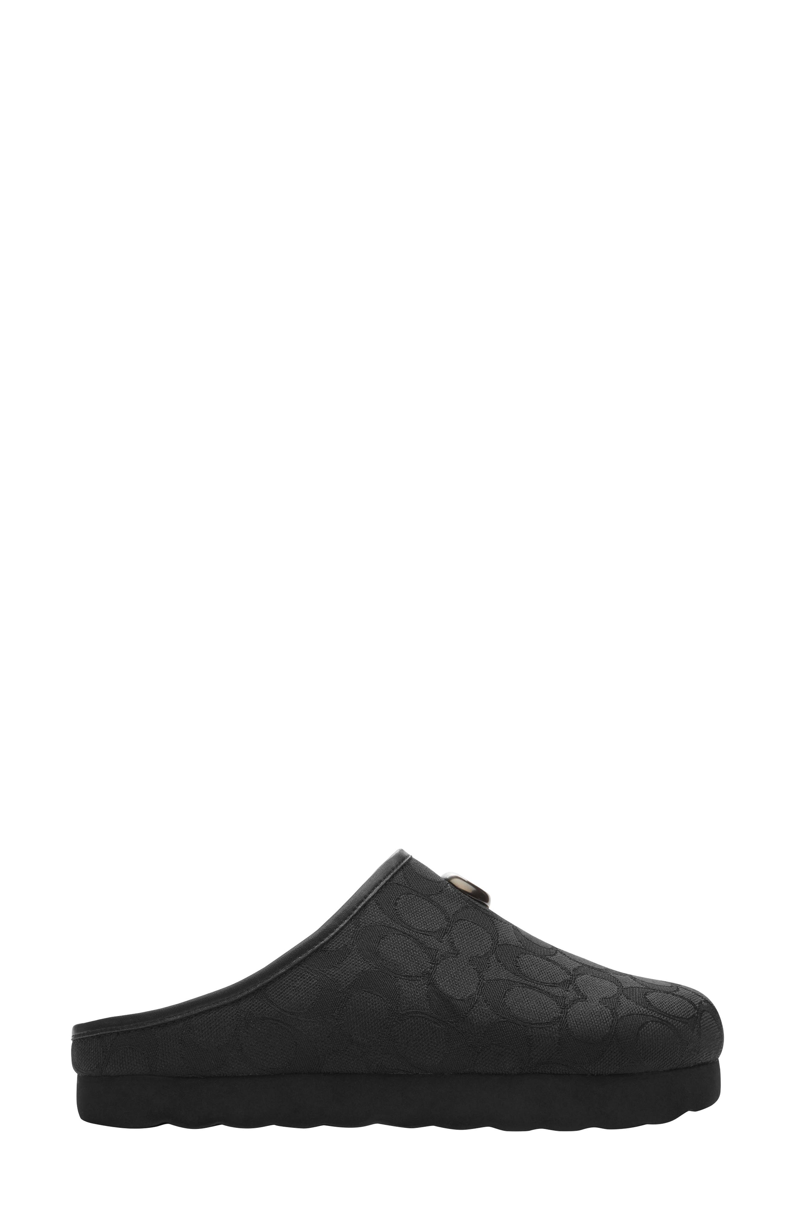 Hadley Signature Jacquard Slipper, Alternate, color, BLACK/BLACK