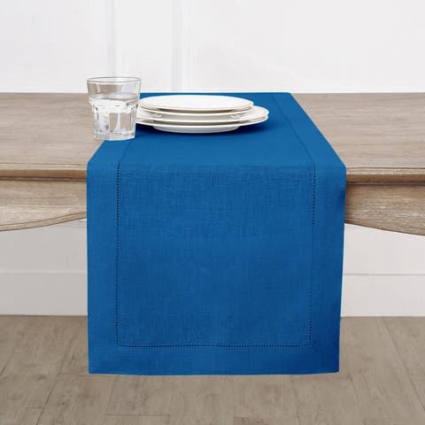 Linen Table Runner - Classic Hemstitch