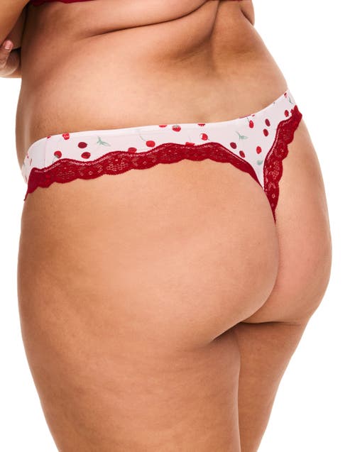 Adore Me Nare Thong Panties In Novelty White