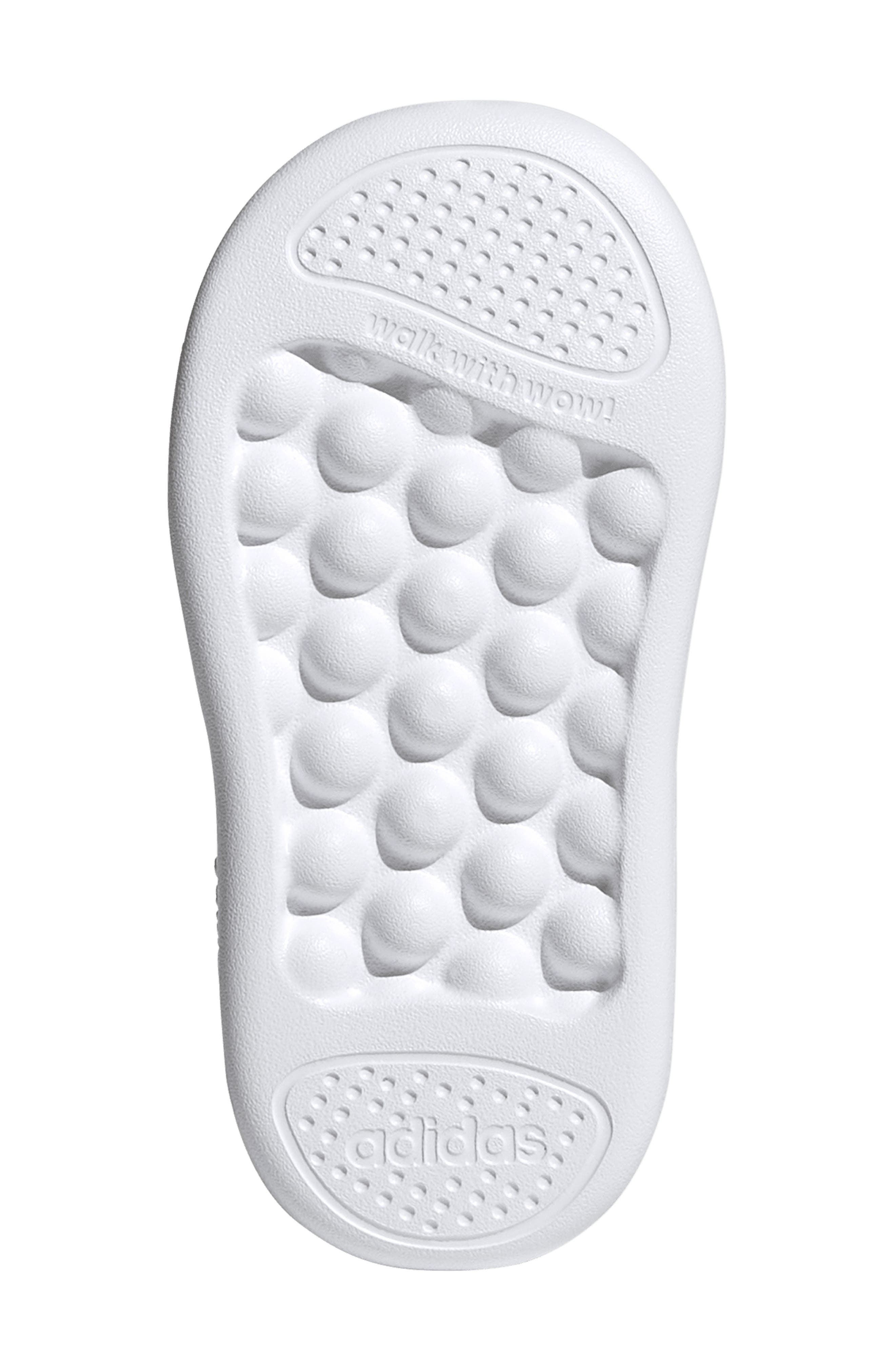 adidas x Disney<sup>®</sup> Kids' Grand Court Anna Sneaker, Alternate, color, Glow Blue/ Gold / Lavender