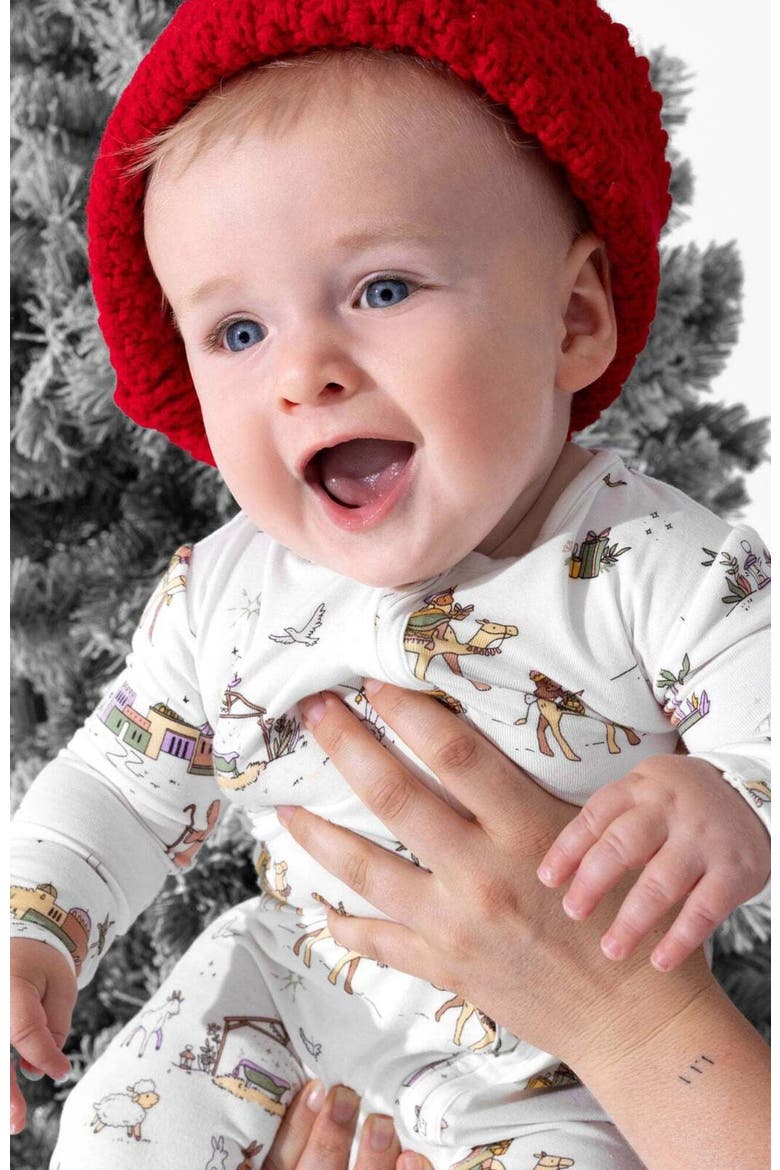 Baby Yuletide Convertible Footie, Alternate, color, Yuletide