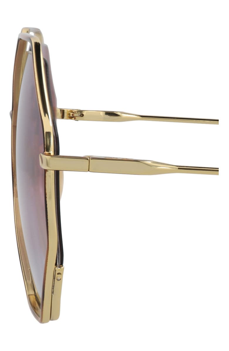 Chloé 58mm Gradient Octagon Sunglasses, Alternate, color, Havana Gold Violet