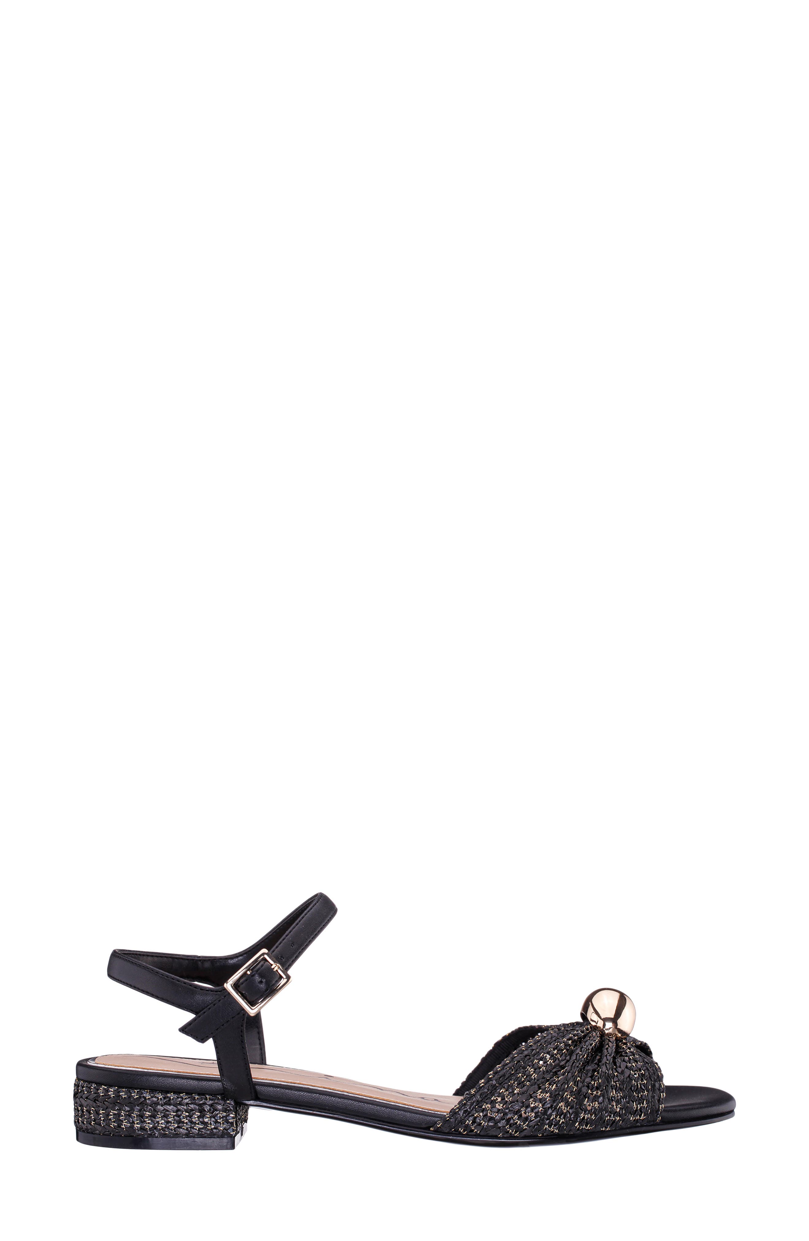 Nina Slater Ankle Strap Sandal, Alternate, color, Black