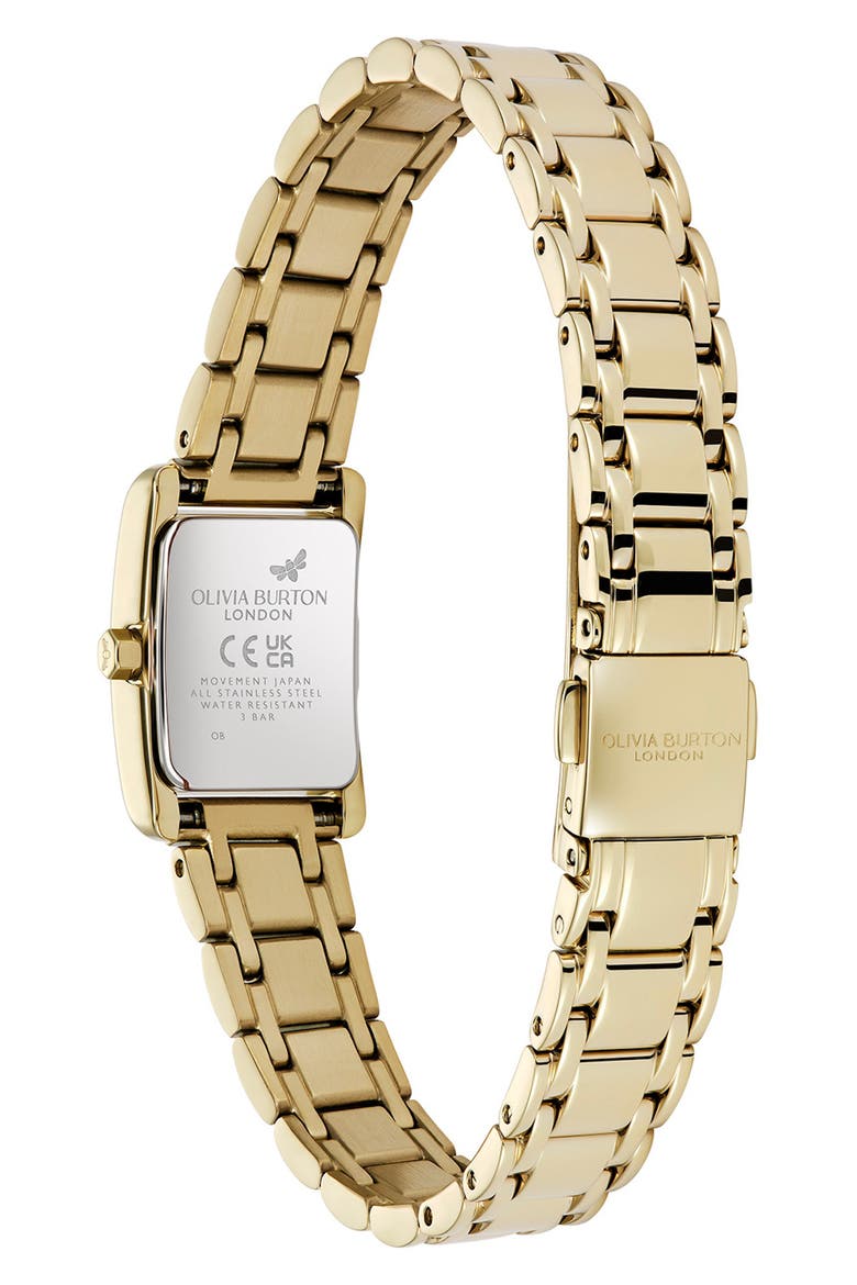 Mini Grove Rectangular Bracelet Watch, 16mm, Alternate, color, GOLD