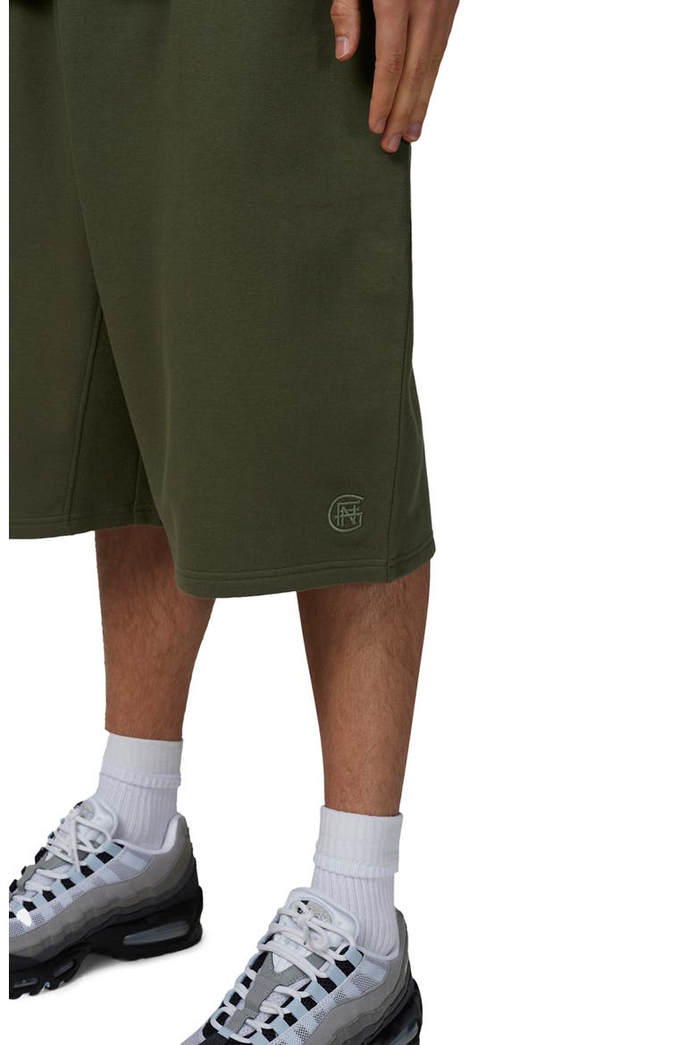 Baggy Halftone Shorts, Alternate, color, Green