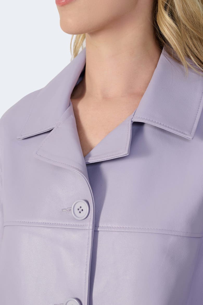 Colette Leather Jacket, Alternate, color, Lilac
