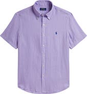 Polo Ralph Lauren Classic Fit Short Sleeve Linen Button-Down Shirt