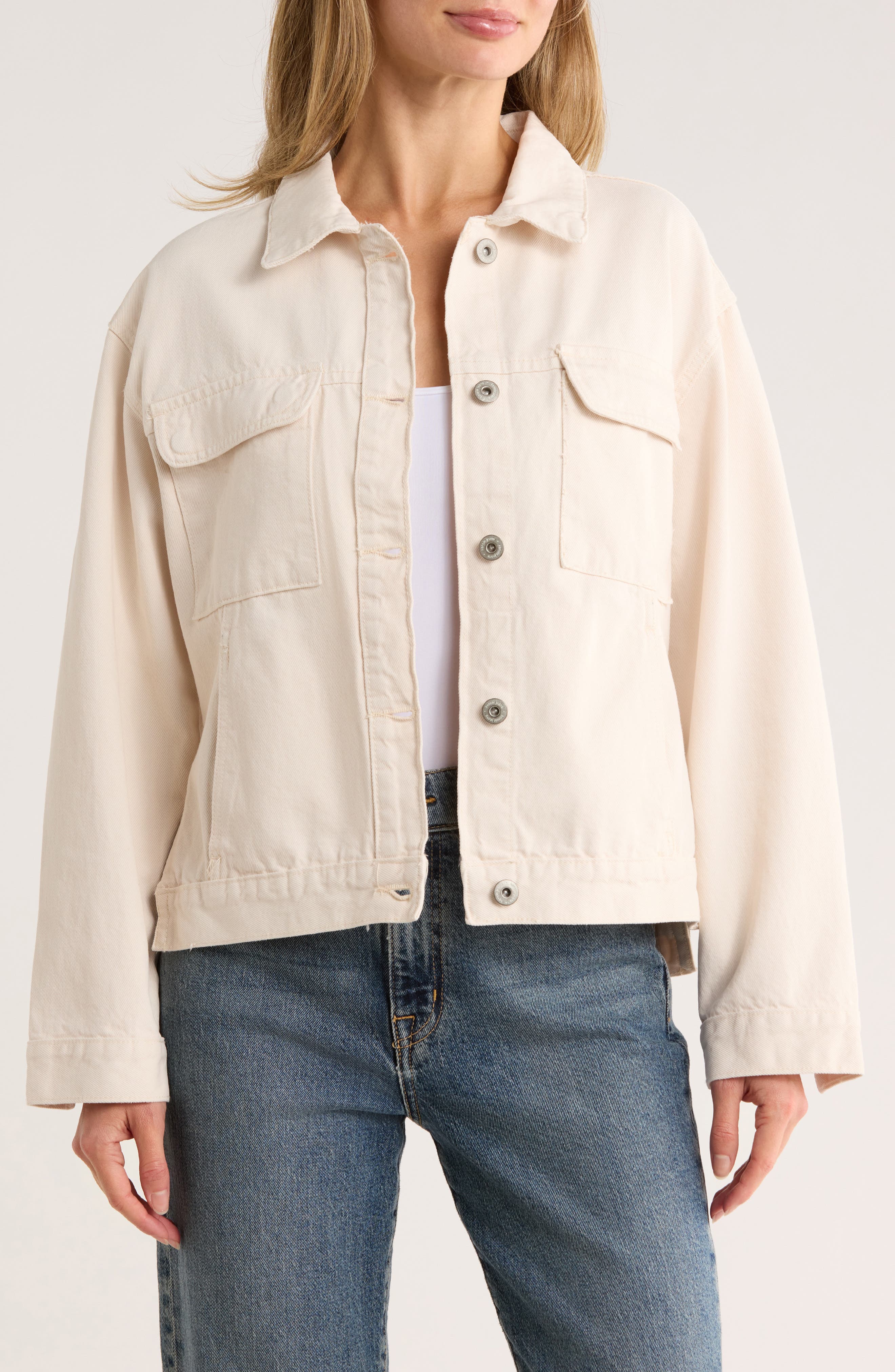 Kensie Oversize Button Front Jacket