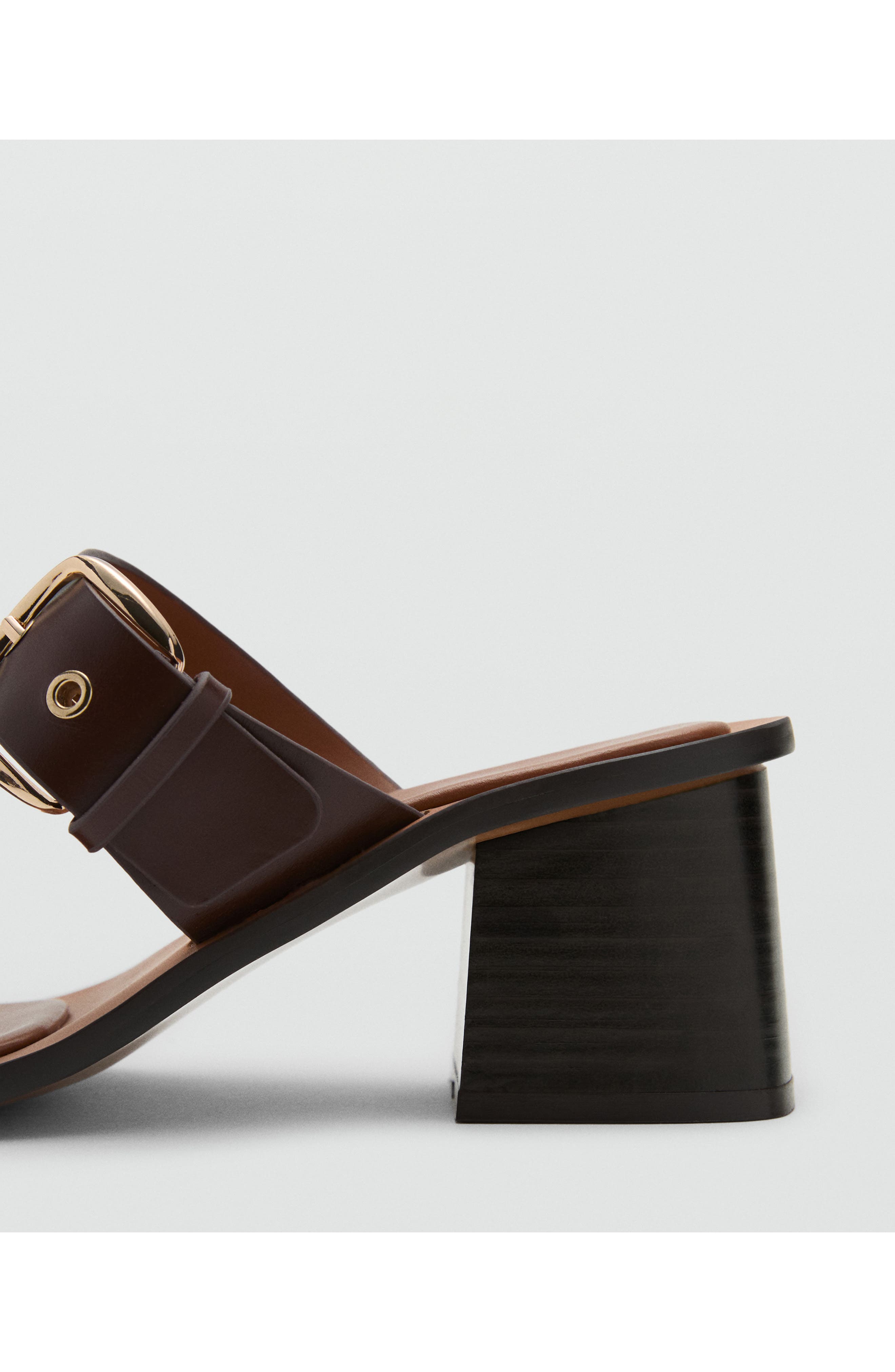 Amy Buckle Strap Slide Sandal, Alternate, color, BROWN