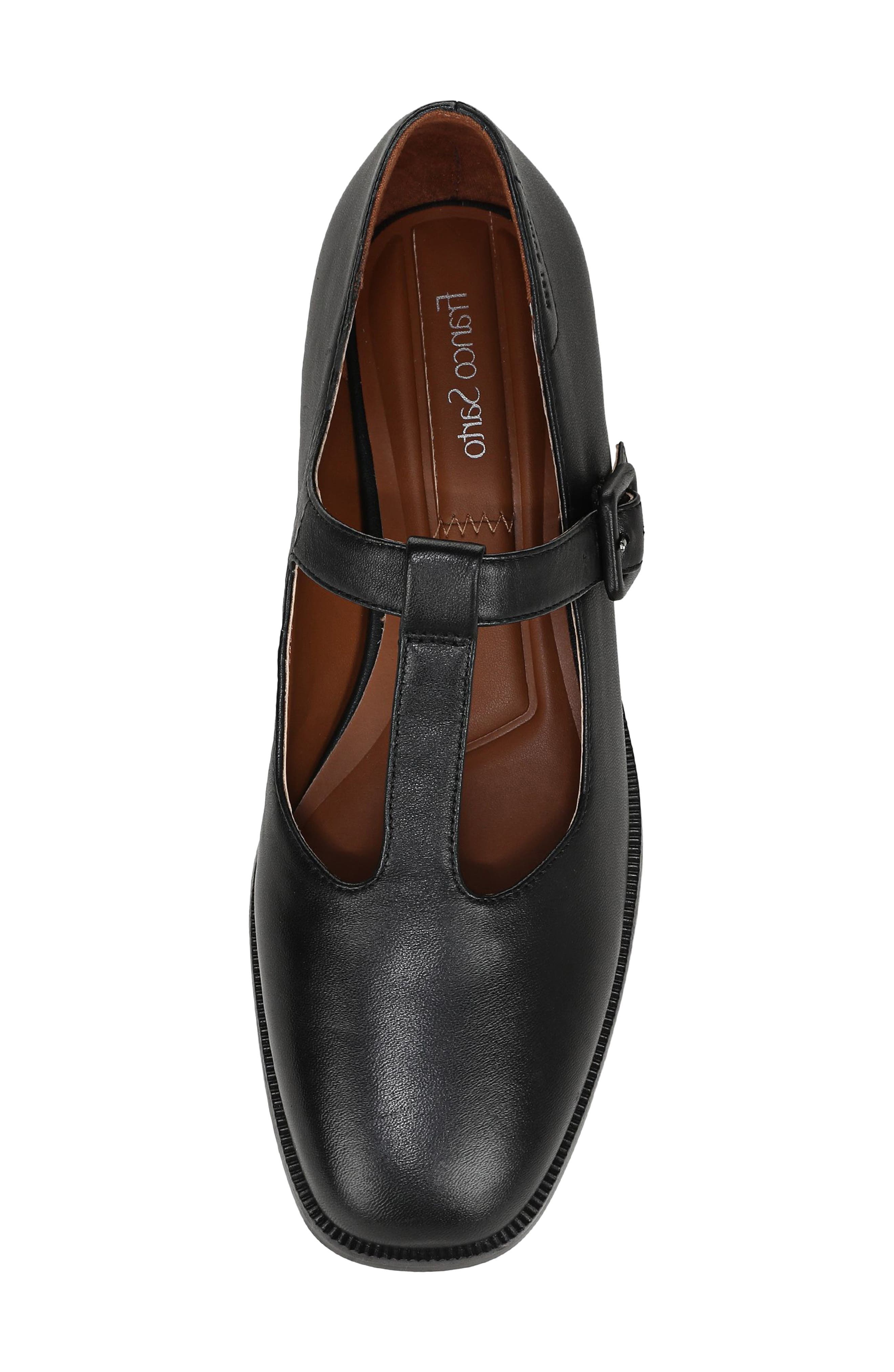 Franco Sarto Kenley T-Strap Flat, Alternate, color, Black