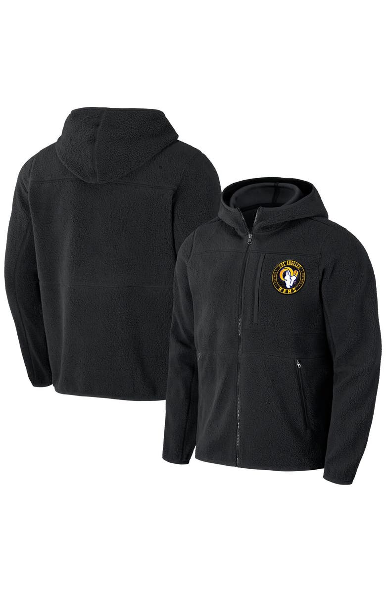 NFL X DARIUS RUCKER Men's NFL x Darius Rucker Collection by Fanatics  Black Los Angeles Rams Sherpa Full-Zip Hoodie, Alternate, color, 