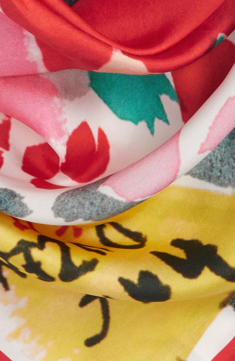 Kate Spade New York 'bella' silk square scarf, Alternate, color,
