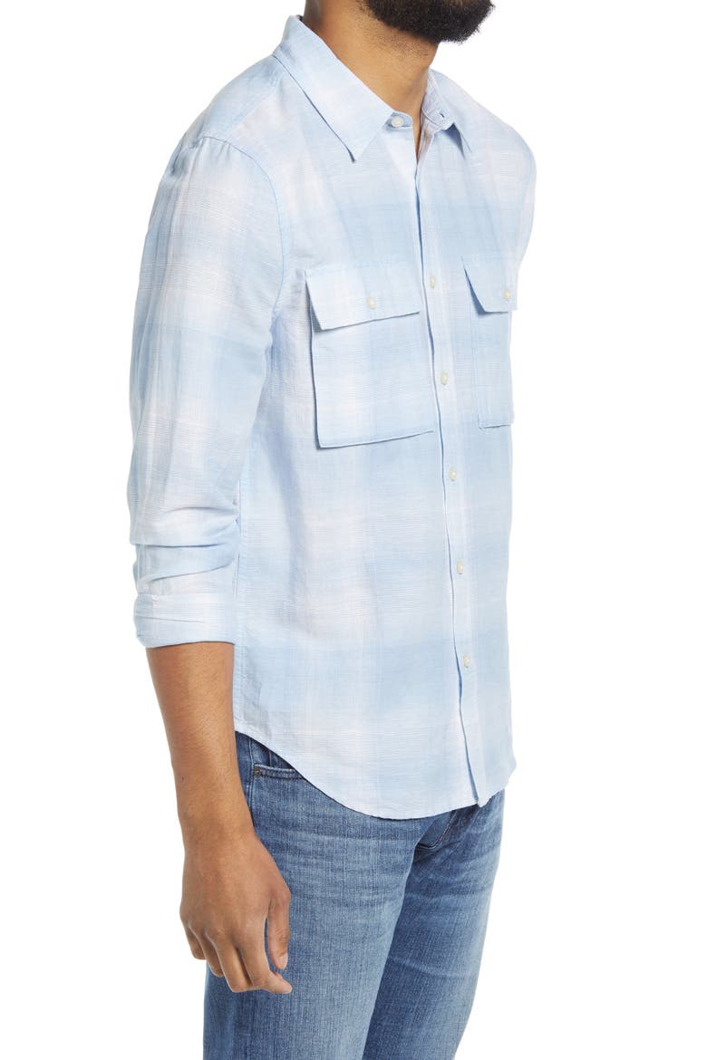 Flap Pocket Button-Up Shirt, Alternate, color, POWDER BLUE