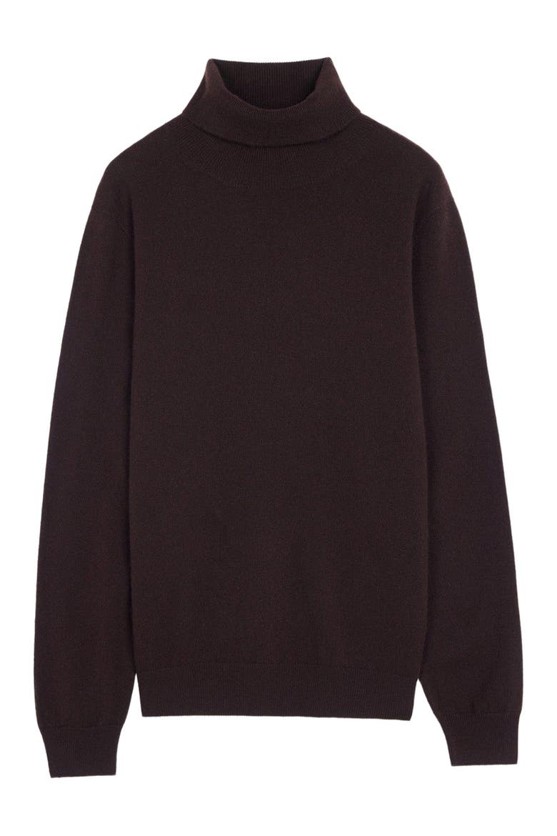 Essential Turtleneck Cashmere Sweater, Alternate, color, coffee bean