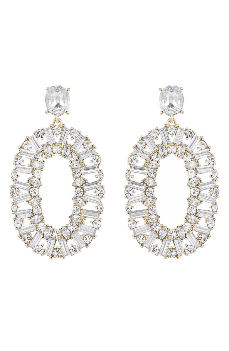 Ettika Crystal Hoop Drop Earrings, Main, color, 