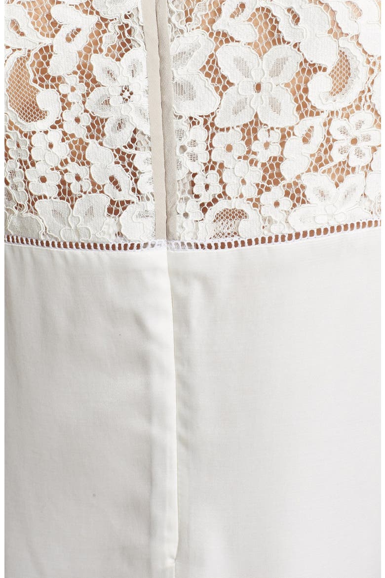 Lace Mix Top, Alternate, color, CHALK