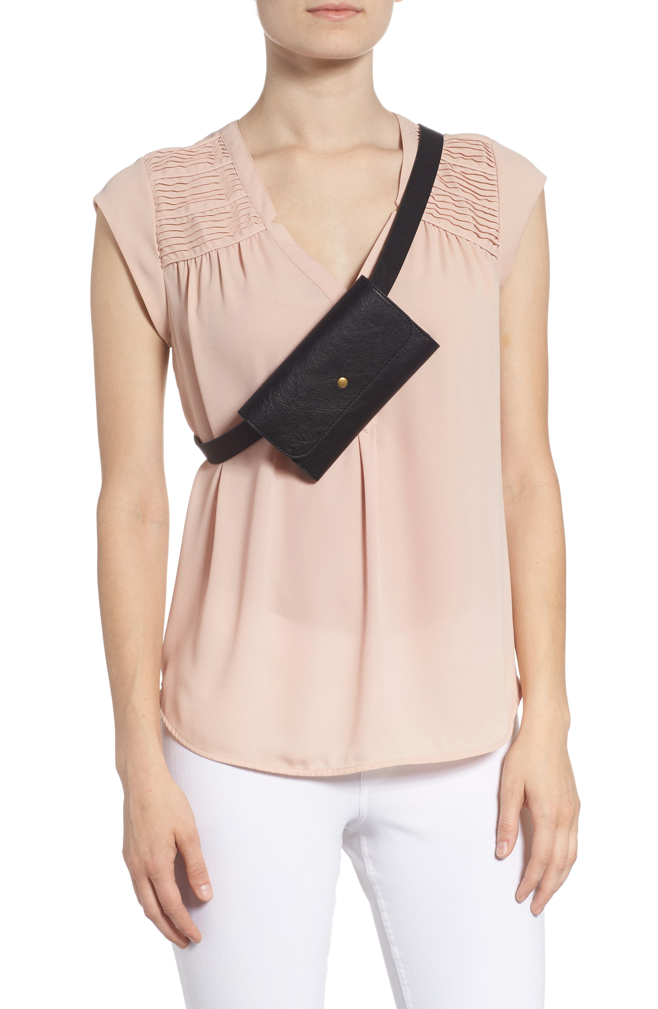 Treasure & Bond Faux Leather Belt Bag, Alternate, color, 